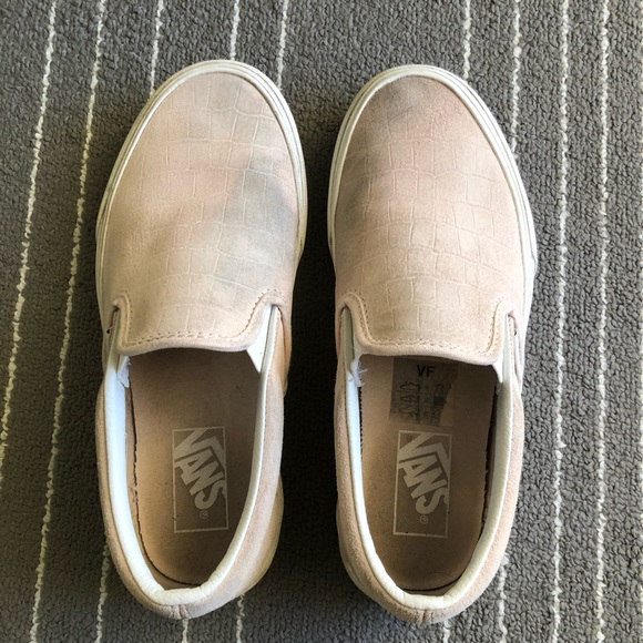 LAST CHANCE Vans Pink Leather Slip On - Picture 7 of 10